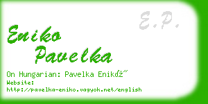 eniko pavelka business card